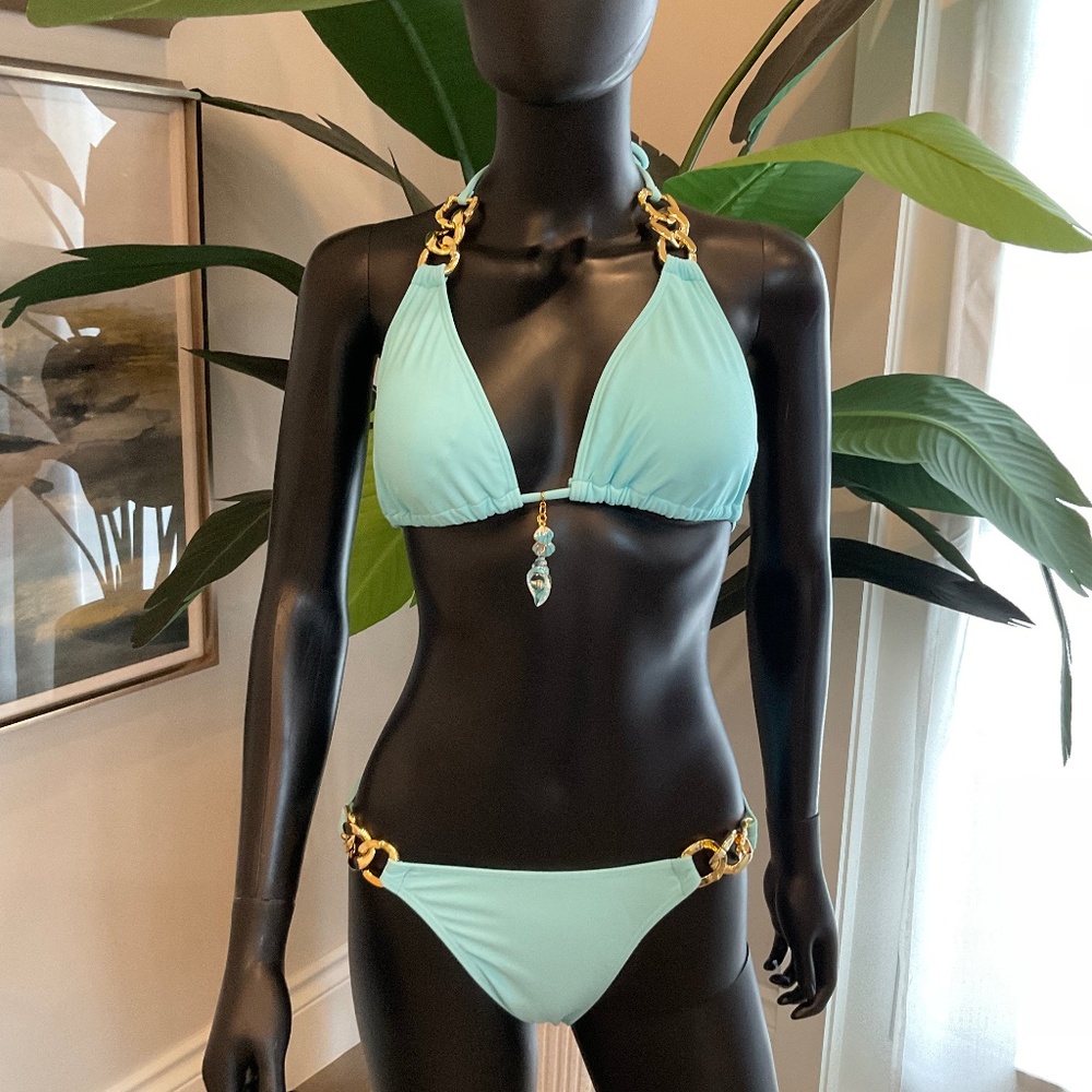Blue Bikini with Charming Bikini Charms!
